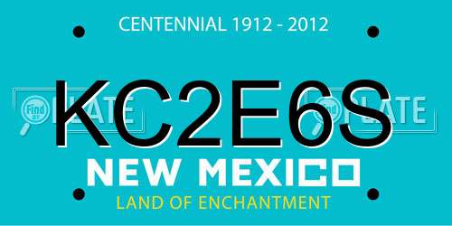 KC2E6S New Mexico License Plate