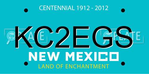 KC2EGS New Mexico License Plate
