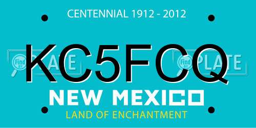 KC5FCQ New Mexico License Plate