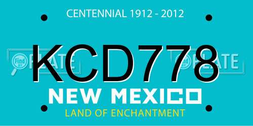 KCD778 New Mexico License Plate