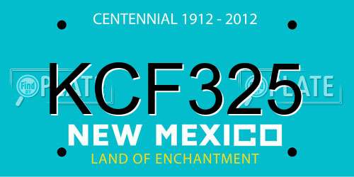KCF325 New Mexico License Plate
