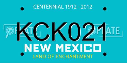 KCK021 New Mexico License Plate