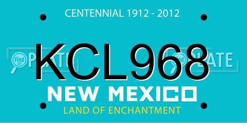 KCL968 New Mexico License Plate