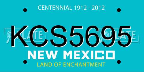 KCS5695 New Mexico License Plate