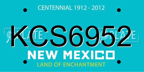 KCS6952 New Mexico License Plate