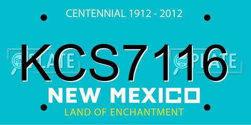 KCS7116 New Mexico License Plate