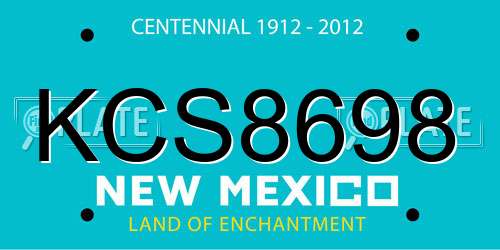 KCS8698 New Mexico License Plate