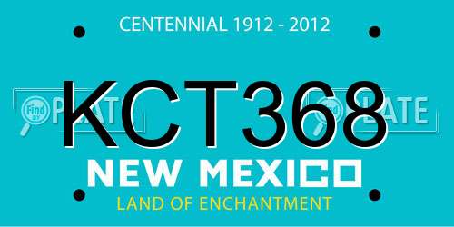 KCT368 New Mexico License Plate