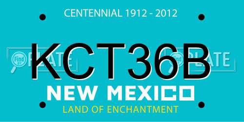 KCT36B New Mexico License Plate