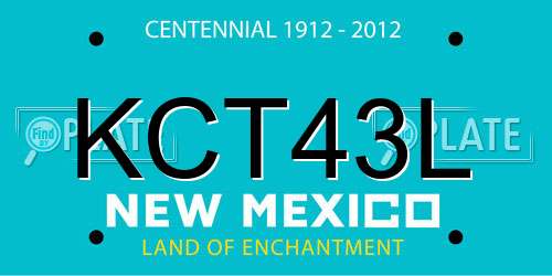 KCT43L New Mexico License Plate