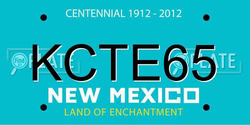 KCTE65 New Mexico License Plate