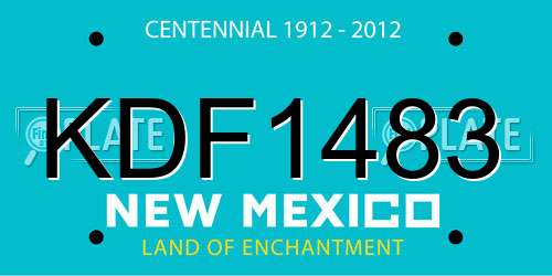 KDF1483 New Mexico License Plate