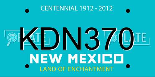 KDN370 New Mexico License Plate