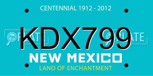 KDX799 New Mexico License Plate