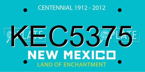 KEC5375 New Mexico License Plate