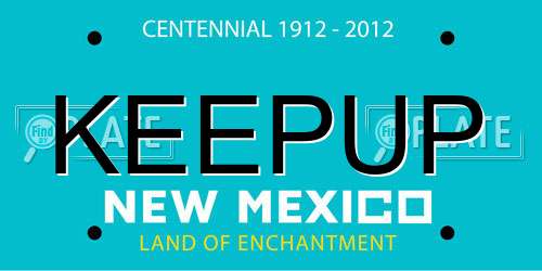 KEEPUP New Mexico License Plate