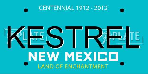 KESTREL New Mexico License Plate