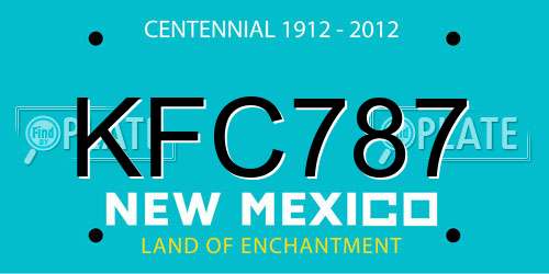 KFC787 New Mexico License Plate