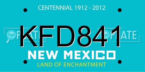 KFD841 New Mexico License Plate