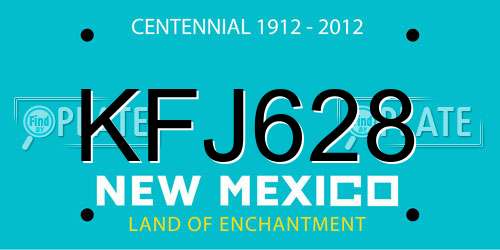 KFJ628 New Mexico License Plate