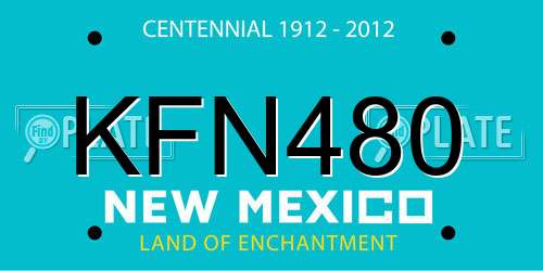 KFN480 New Mexico License Plate