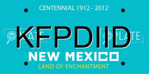 KFPDIID New Mexico License Plate