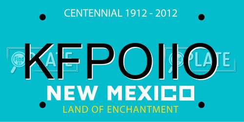 KFPOIIO New Mexico License Plate