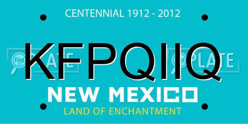 KFPQIIQ New Mexico License Plate