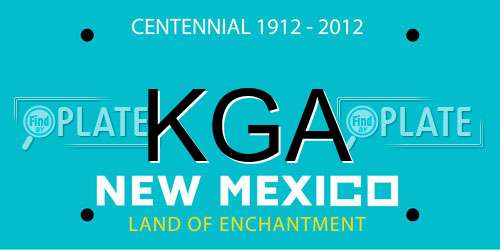 KGA New Mexico License Plate