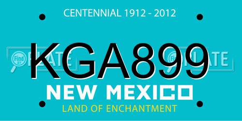 KGA899 New Mexico License Plate
