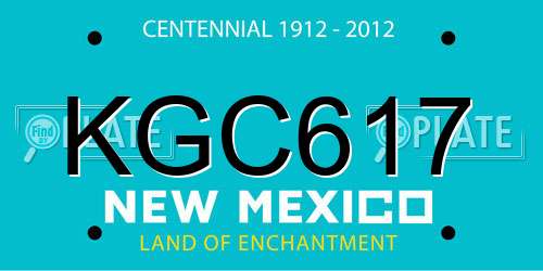 KGC617 New Mexico License Plate