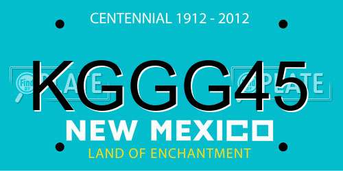 KGGG45 New Mexico License Plate