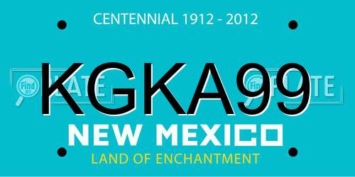 KGKA99 New Mexico License Plate