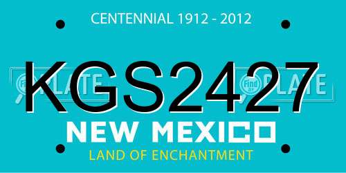 KGS2427 New Mexico License Plate
