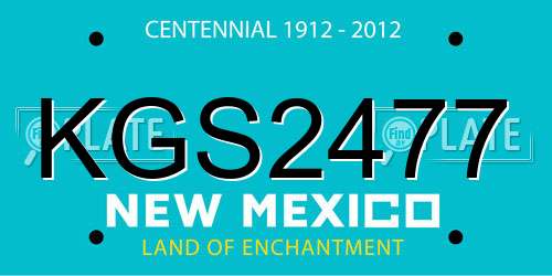 KGS2477 New Mexico License Plate