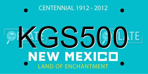 KGS500 New Mexico License Plate