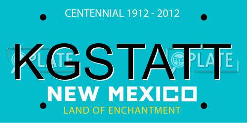 KGSTATT New Mexico License Plate