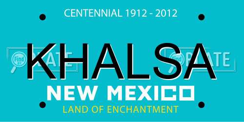 KHALSA New Mexico License Plate