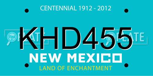 KHD455 New Mexico License Plate