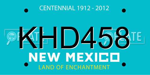 KHD458 New Mexico License Plate