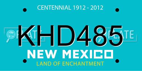 KHD485 New Mexico License Plate