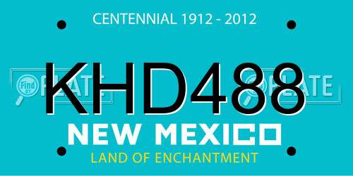 KHD488 New Mexico License Plate