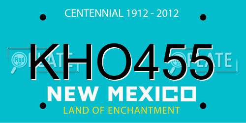 KHO455 New Mexico License Plate