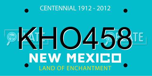 KHO458 New Mexico License Plate