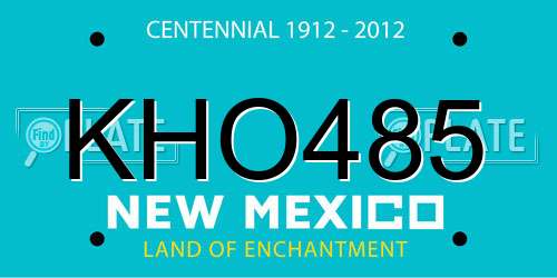 KHO485 New Mexico License Plate