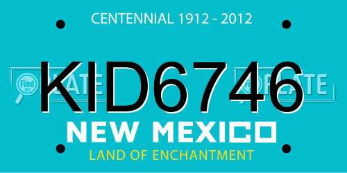 KID6746 New Mexico License Plate