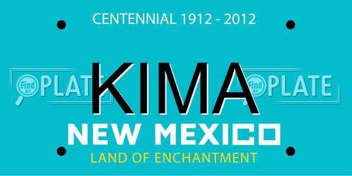 KIMA New Mexico License Plate
