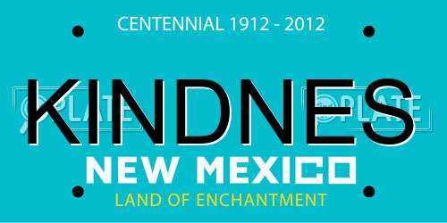 KINDNES New Mexico License Plate