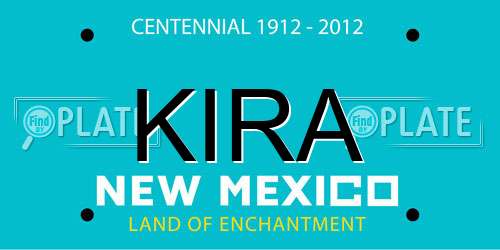 KIRA New Mexico License Plate
