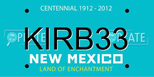 KIRB33 New Mexico License Plate